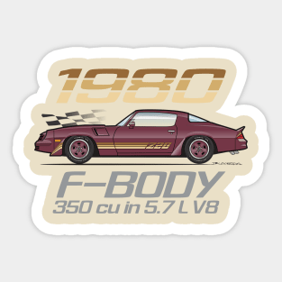 Maroon Wine 80 Sticker